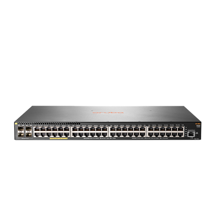 Switch 48 puertos HPE Aruba 2930F 48G PoE+ 4SFP - conmutador gestionado montaje en rack 1