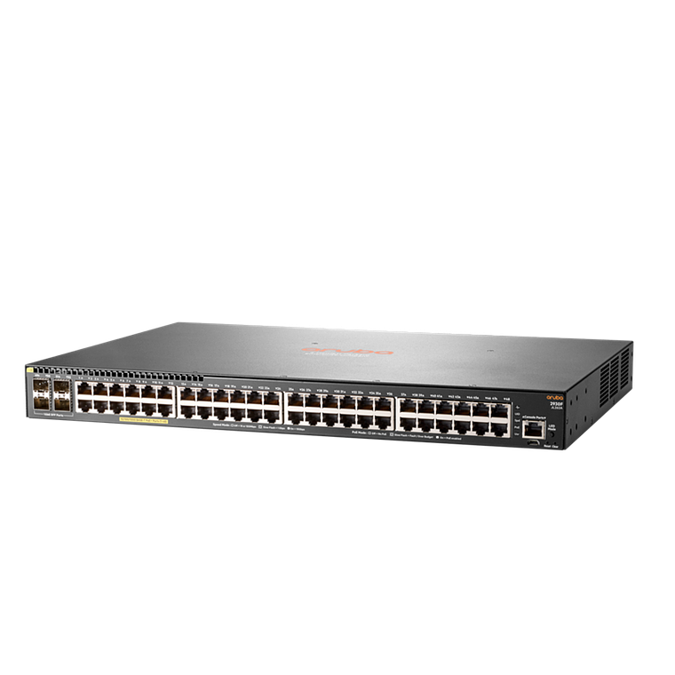 Switch 48 puertos HPE Aruba 2930F 48G PoE+ 4SFP - conmutador gestionado montaje en rack 2