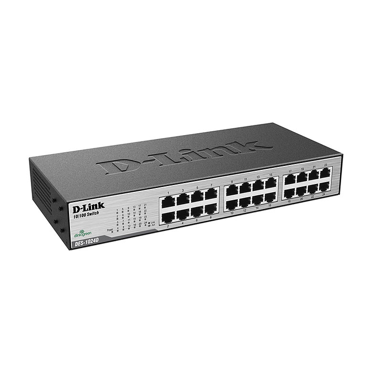 Switch 24 puertos D-Link DES 1024D - Conmutador sin gestionar 10/100  1