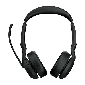 Audífonos Jabra Evolve2 55 con Base de Carga (SafeToneTM, Dongle USB-C, Negro)
