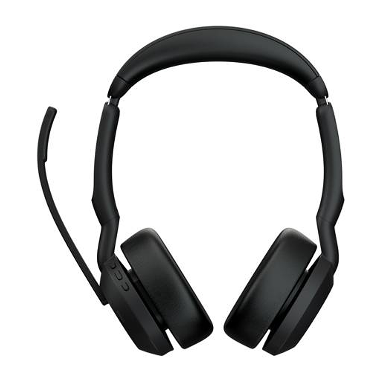 Audífonos Jabra Evolve2 55 con Base de Carga (SafeToneTM, Dongle USB-C, Negro) 1