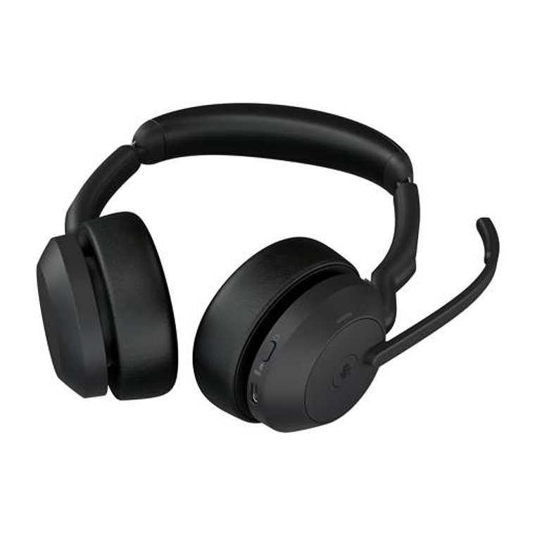 Audífonos Jabra Evolve2 55 con Base de Carga (SafeToneTM, Dongle USB-C, Negro) 3
