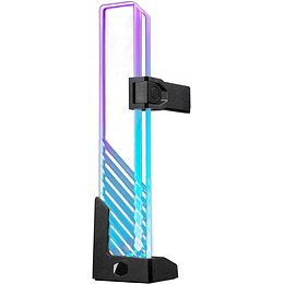 Soporte de GPU de Cooler Master ARGB (Vidrio templado, ARGB con iluminación de borde,  multiples orientaciones)