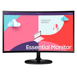 Monitor 27“ Curvo Samsung Essential (VA, Full HD, 75Hz, HDMI+VGA, FreeSync, Vesa)