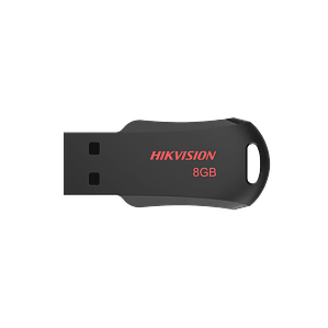 Pendrive Hikvision M200R (8GB, USB 2.0, Type-A, Negro, Rojo)