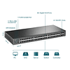 Switch 48 puertos TP-Link JetStream  Gigabit L2+ con 4 ranuras 10GE SFP+ rack