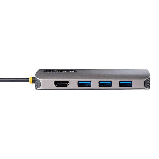 Adaptador Multipuertos USB C de Vídeo 4K a 60Hz, con Hub de 3 Puertos USB-A de 5Gbps