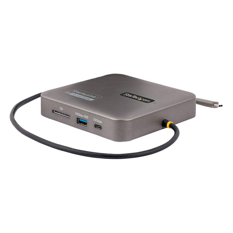 Adaptador Multipuertos USB C - HDMI Doble 4K 60Hz - Hub Ladrón USB 10Gbps de 2 Puertos USB-C/USB-A - PD100W - GbE - SD  4