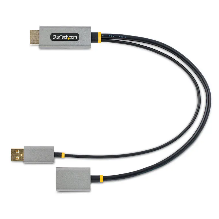 Adaptador HDMI A Macho - DisplayPort Hembra, Negro/Gris 5