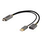 Adaptador HDMI A Macho - DisplayPort Hembra, Negro/Gris - Miniatura 6