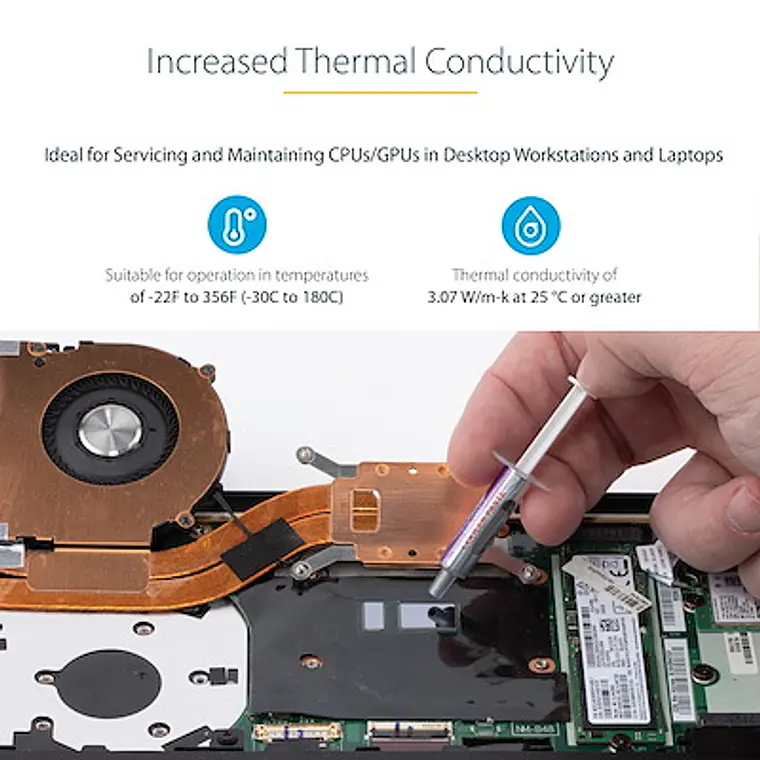 Pasta térmica, paquete de 5 jeringas resellables (1,5 g/cada una), pasta degrasa térmica para disipador de calor de CPU 5