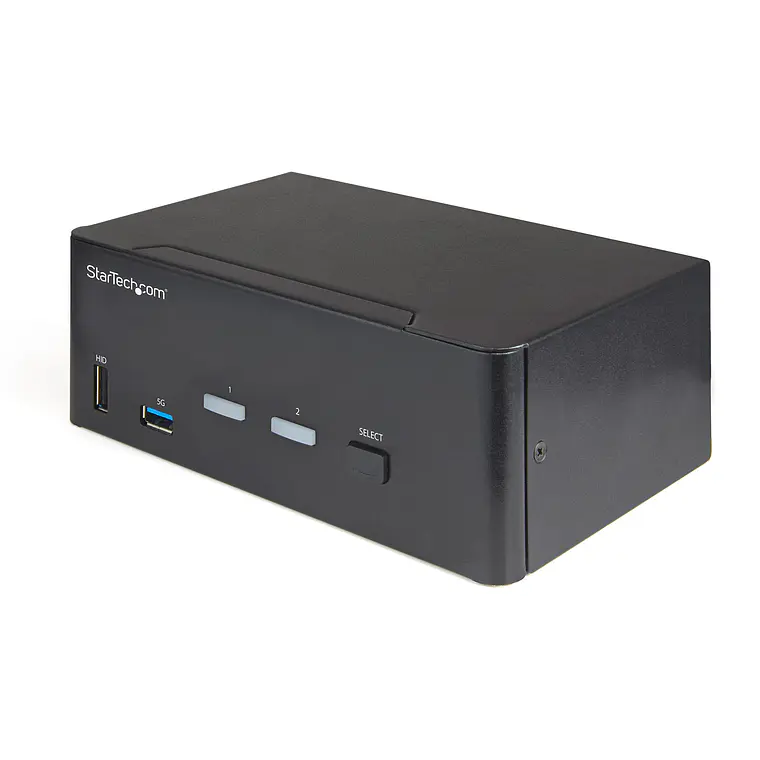 Switch 2 puertos Conmutador KVM HDMI 2.0 4K para 2 Monitores - Vídeo de 4K y 60Hz Ultra HD - HDR 1