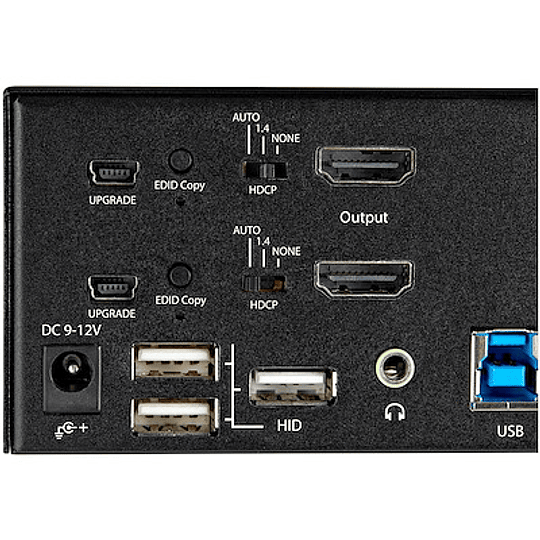 Switch 2 puertos Conmutador KVM HDMI 2.0 4K para 2 Monitores - Vídeo de 4K y 60Hz Ultra HD - HDR