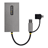 Adaptador USB A/C Macho - 2x HDMI Hembra, Gris