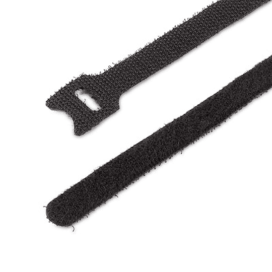 Bridas para cables con gancho y bucle de 6 pulgadas (Paquete de 50,  Negro, Correas para cables reutilizables)