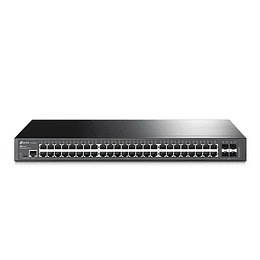 Switch 48 Puertos TP-Link JetStream T2600G-52TS - Conmutador - Gestionado - 48 x 10/100/1000 + 4 x Gigabit SFP - rack