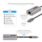 Adaptador USB-C a Ethernet - Adaptador USB 3.0 de Red Ethernet Gigabit 10/100/1000 Mbps - Miniatura 2