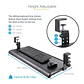 Bandeja para teclado bajo escritorio ajustable - Miniatura 2
