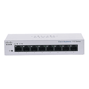 Switch 8 puertos Cisco Gigabit Ethernet Business 110, 8 P 10/100/1000Mbps, 16 Gb/s, No Administrable