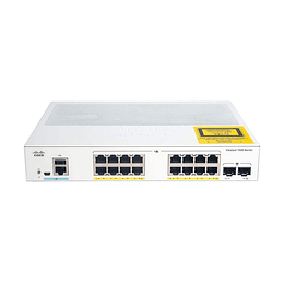Switch 2 puertos Cisco Catalyst 1000, 16 puertos GE PoE, 1G SFP