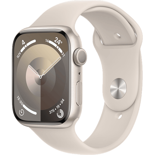 Apple Watch S9 GPS aluminio blanco estrella 45mm Correa deportiva blanco estrella talla M/L