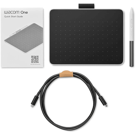 Tablet Wacom One Small - Digitalizador (9.5 x 15.2cm, cableado USB-C) Bluetooth 5.1