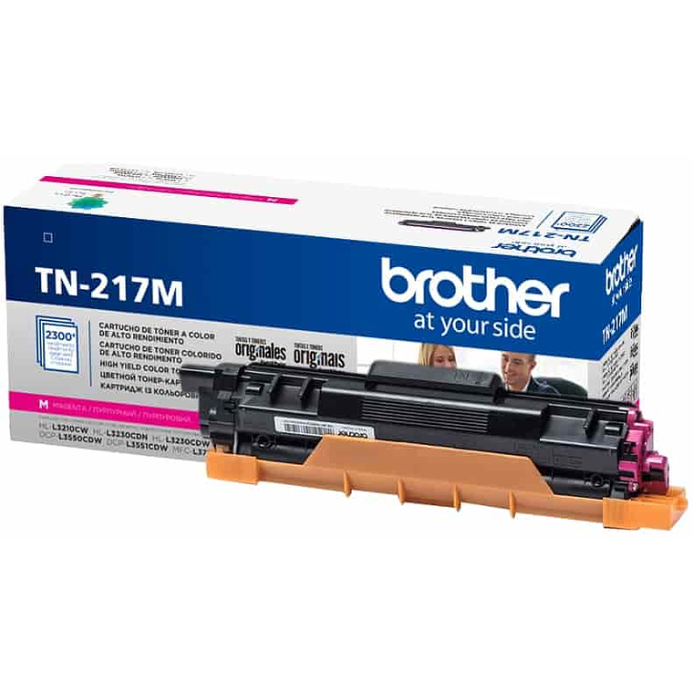 Cartucho de toner Brother TN217M color Magenta 1