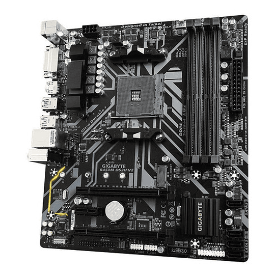 Placa Madre Gigabyte B450M DS3H V2, AM4 AMD SATA 6Gb/s – Micro ATX AMD – AMD Ryz