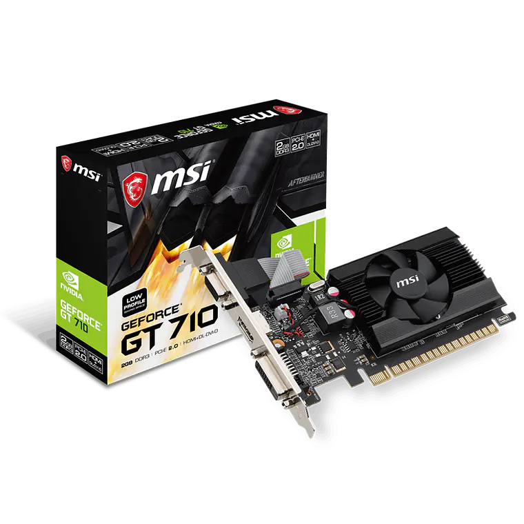 Tarjeta de Video MSI Nvidia GT 710 2GD3 2GB 64-Bit DDR3 PCI Express 2.0 Low Profile 1