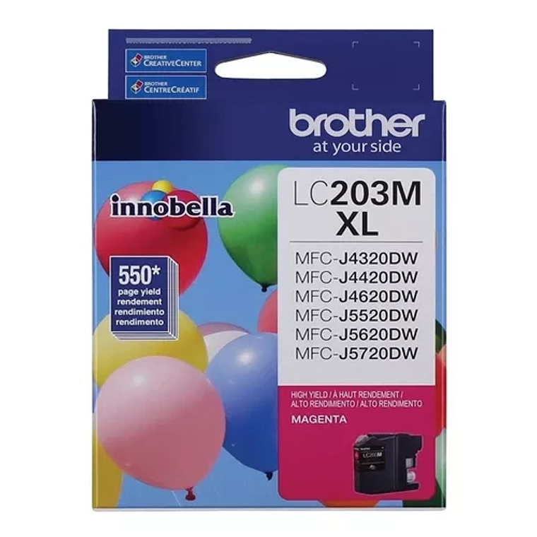 Cartucho de tinta Brother LC203M color magenta 1