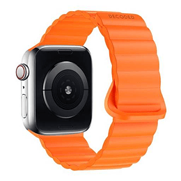 Banda para Apple Watch 40/41 mm de Silicona Tracción Magnética Loop Decoded naranja