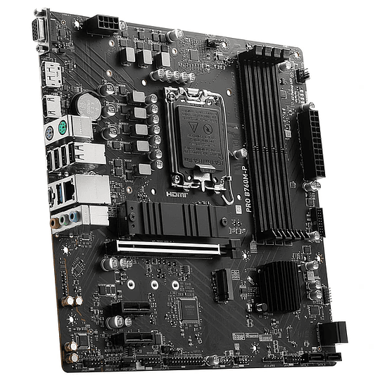 Placa Madre MSI PRO B760M-P | LGA 1700, 4x DDR5, HDMI, VGA, DP, 2x M.2, mATX