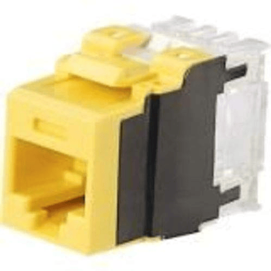 Módulo de conector jack ponchado Keystone UTP RJ45 Cat 6A, WH