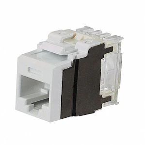 Módulo de conector jack ponchado Keystone UTP RJ45 Cat 6A, WH