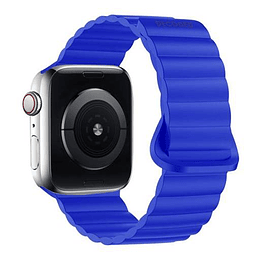Banda para Apple Watch 44/45 mm de Silicona Tracción Magnética Loop Decoded azul