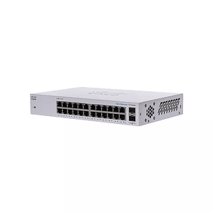 Switch 24 puertos Cisco Gigabit Ethernet Business 110, 10/100/1000Mbps+2 P SFP, 48 Gb/s, No Administrable