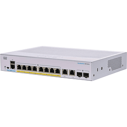 Switch 8 puertos Cisco Gigabit Ethernet Business 350, 8 Puertos PoE 10/100/1000Mbps + 2 Puertos SFP