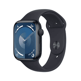 Apple Watch S9 GPS aluminio medianoche 45mm Correa deportiva medianoche talla S/M