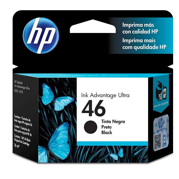 Cartucho de Tinta HP 46 color negro original CZ637AL 1