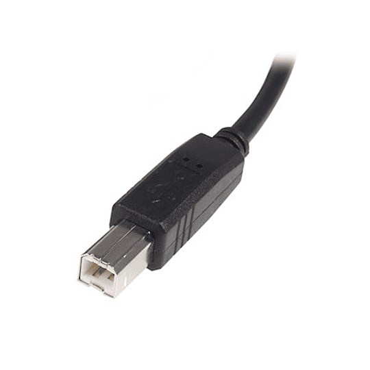 Cable USB de 3m para Impresora - 1x USB A Macho - 1x USB B Macho - Adaptador Negro