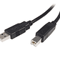 Cable USB de 3m para Impresora - 1x USB A Macho - 1x USB B Macho - Adaptador Negro - Miniatura 1