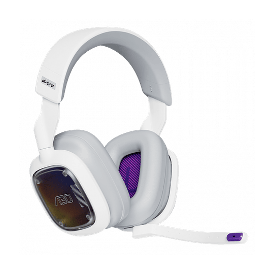 Audífonos Gamer Astro A30 (LightSpeed Dongle USB, X-BOX, Blanco/Púrpura)