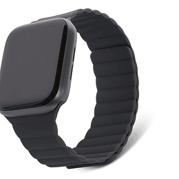 Brazalete para Apple Watch 44/45 mm de Silicona Tracción Magnética Loop Decoded negra