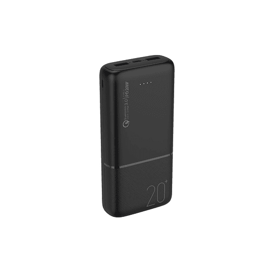 Bateria externa PB Carga Rápida PD-QC3.0 de 20W 20.000 mAh Dusted negro