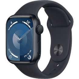 Apple Watch S9 GPS aluminio medianoche 41mm Correa deportiva medianoche talla M/L