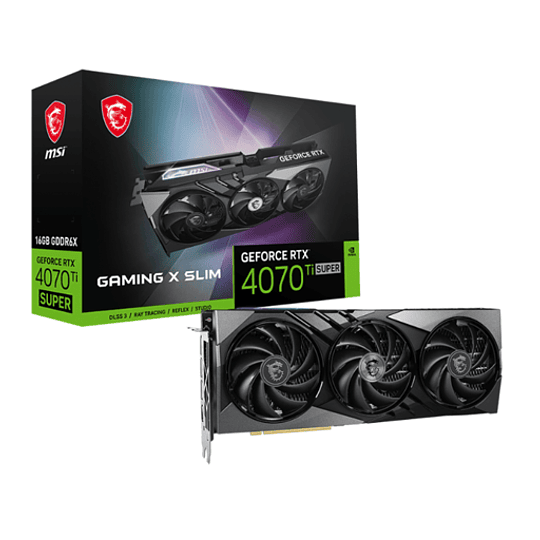 Tarjeta de Video MSI Nvidia GeForce RTX™ 4070 Ti SUPER 16G GAMING X SLIM, 16GB GDDR6X