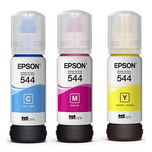 Pack de 3 Botellas de Tinta Epson T544 colores (Cyan, Magenta, Amarillo) T544520-3P