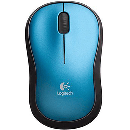 Mouse Inalámbrico Logitech M185 ( diestro y zurdo, óptico, inalámbrico, 2.4 GHz,  receptor inalámbrico USB, azul) 