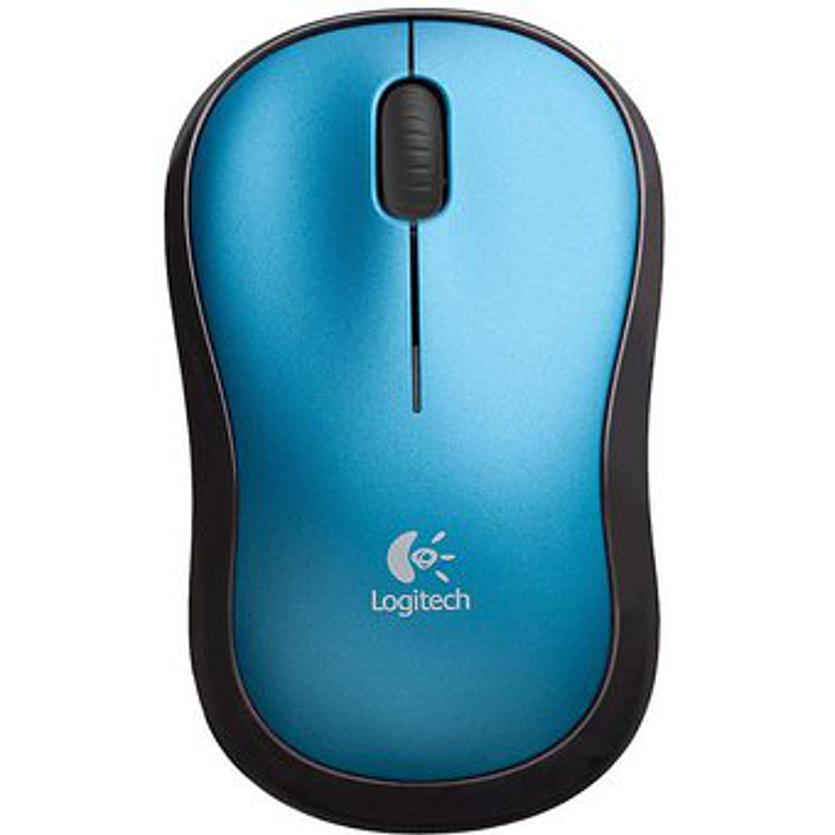 Mouse Inalámbrico Logitech M185 ( diestro y zurdo, óptico, inalámbrico, 2.4 GHz,  receptor inalámbrico USB, azul)  1