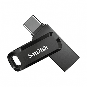 Unidad flash USB 64 GB | Sandisk Ultra Dual Drive Go (USB-C / USB 3.1, Negro)